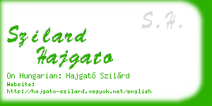 szilard hajgato business card